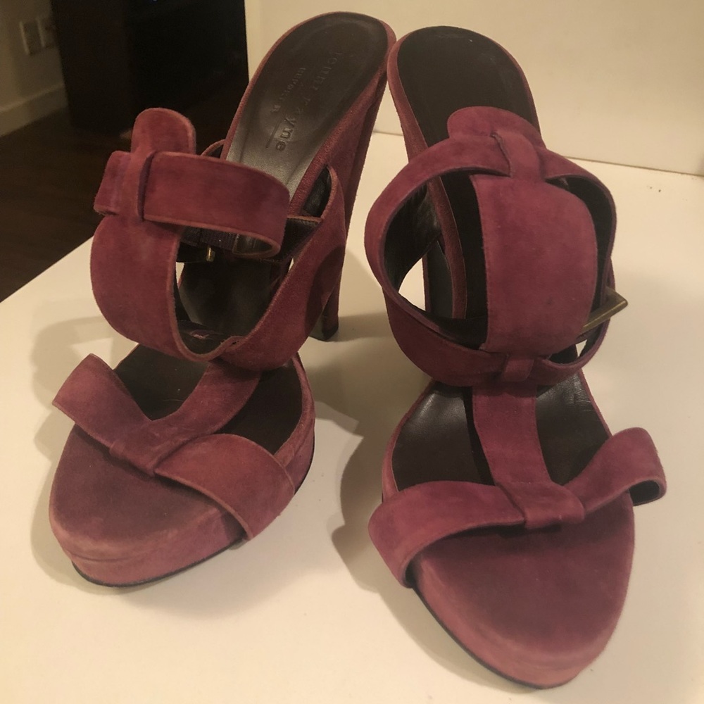 Jenni Kayne Plum Suede Heels